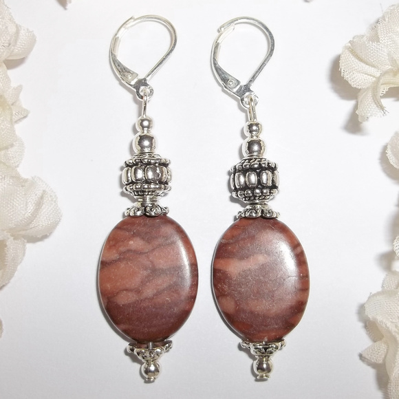 wvluckygirl Jewelry - Brown Jasper Earrings Set Handmade NWT Gift 4565